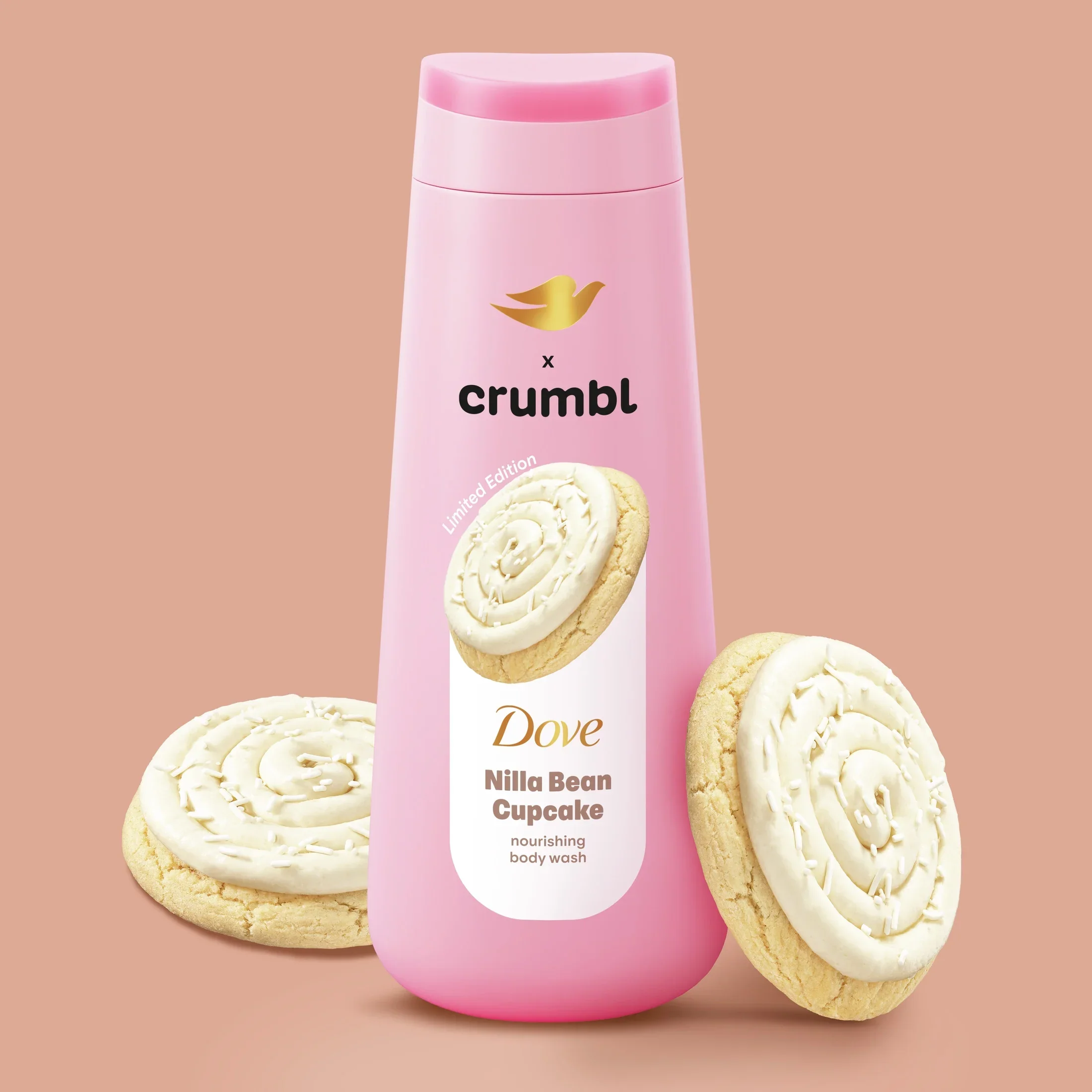 Dove Crumbl Moisturizing Liquid Body Wash Nilla Bean Cupcake, 20 oz - Image 2